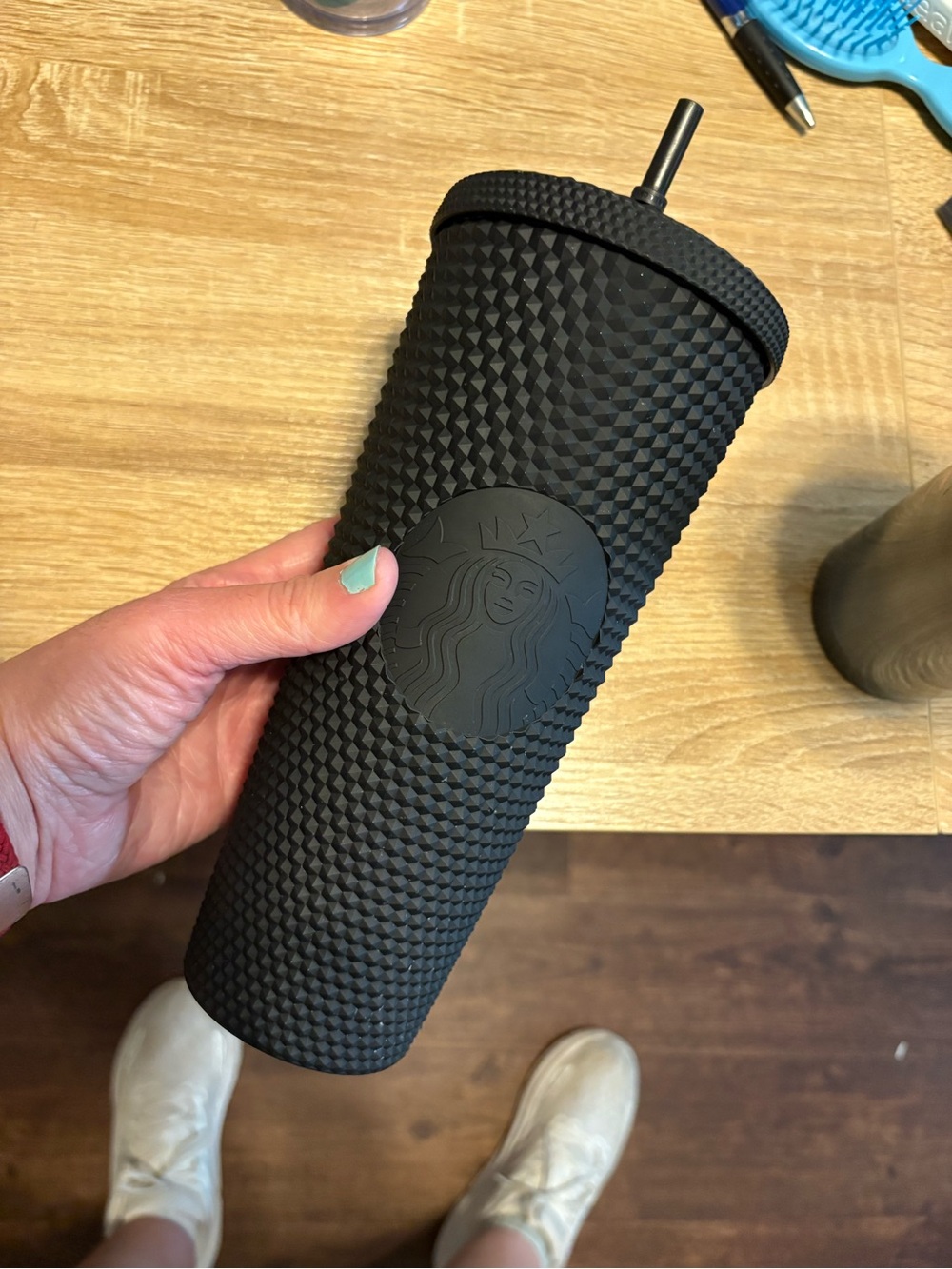 Starbucks Black Studded Cup with Straw